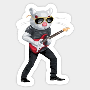 Rat with a guitar Sticker